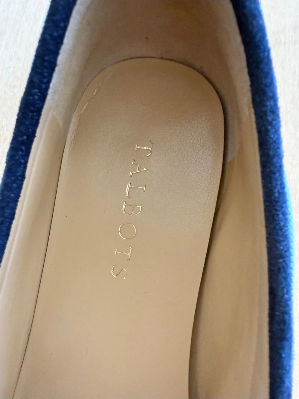Talbots Navy Suede Moccasin Flats with Mint & Pink Sailboat Embroidery - Picture 2 of 10